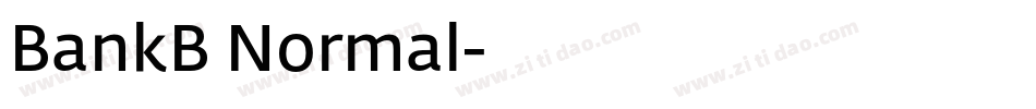 BankB Normal字体转换